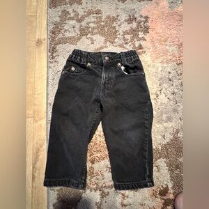Vintage black denim toddler jeans orange tab